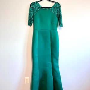 Long Green Party Dress